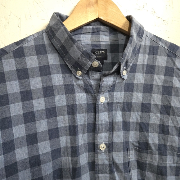 J. Crew Blue Plaid Casual Button Down Shirt - Picture 3 of 9